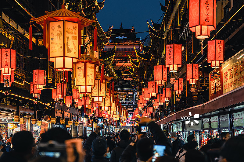春節(jié)豫園燈會春節(jié)慶祝氛圍圖片素材