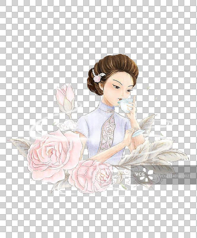 國風美女圖片素材