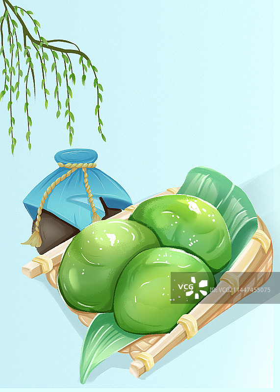 二十四節(jié)氣清明青團(tuán)圖片素材
