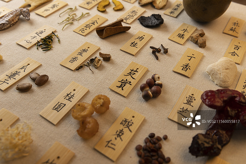 多種中藥材（中草藥）圖片素材