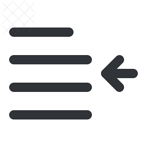 Text, format, increase, indent, right icon.