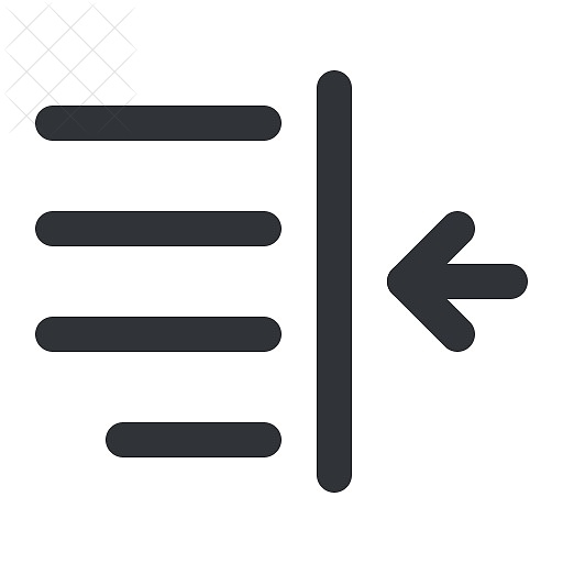 Text, format, right, increase, margin icon.