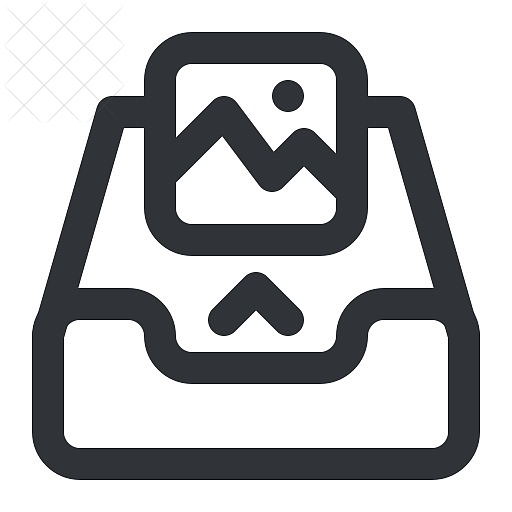 Email, inbox, mail, image, photo icon.