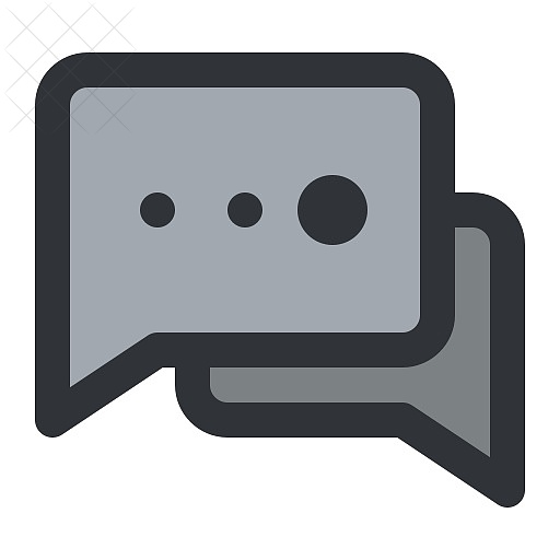Message, 3 dots, conversation, chat, communication icon.