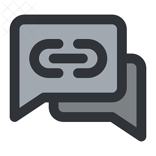 Anchor, chat, communication, conversation, link icon.