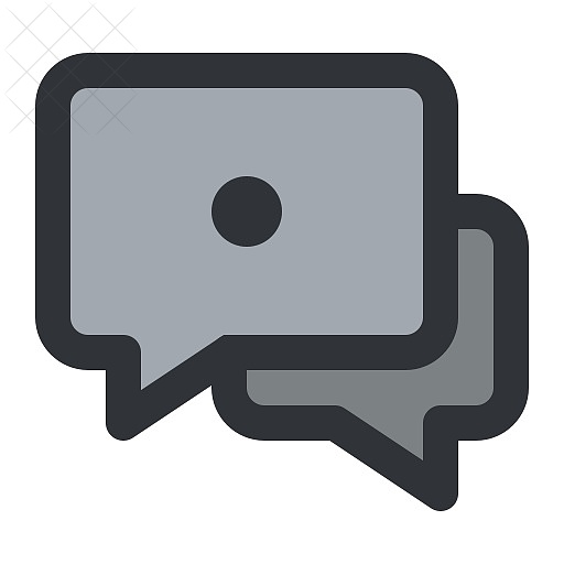 Chat, communication, conversation, dot, message icon.