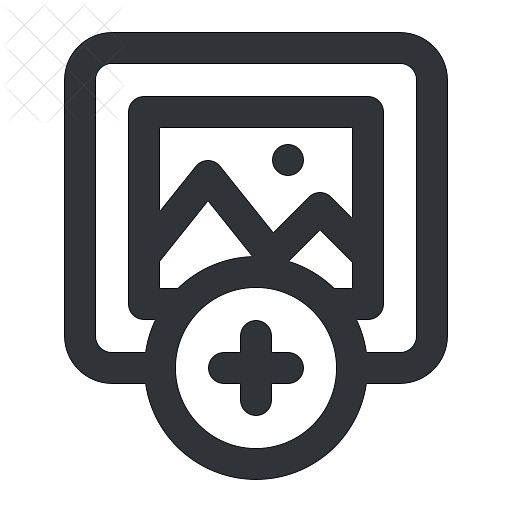 Image, photo, picture, add, plus icon.