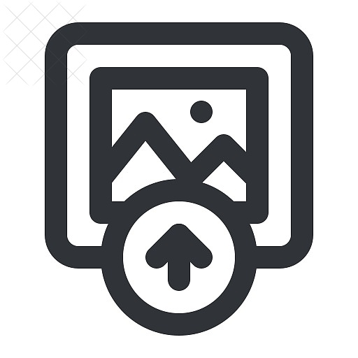 Image, photo, picture, arrow, upload icon.