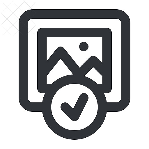 Image, photo, picture, check, verified icon.