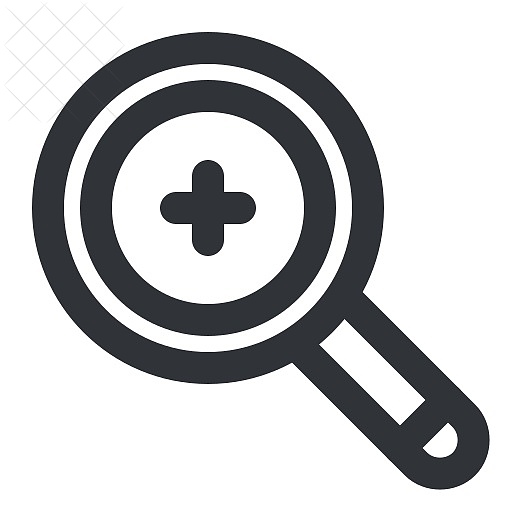 Add, enlarge, find, magnifier, plus icon.