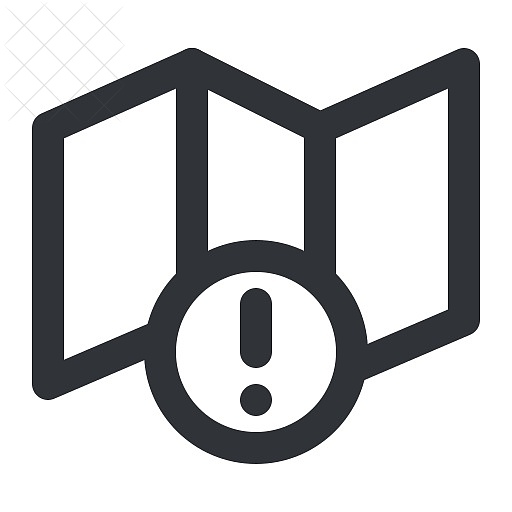 Map, navigation, notification icon.