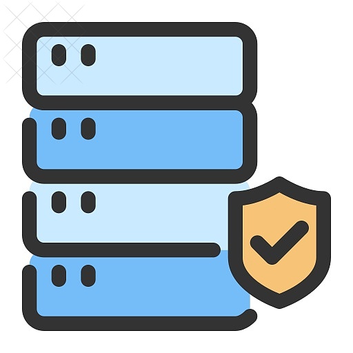 Gdpr, protection, server, storage icon.