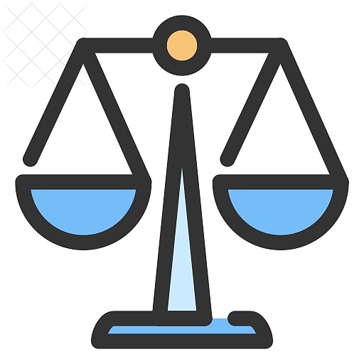 Gdpr, justice, law icon.