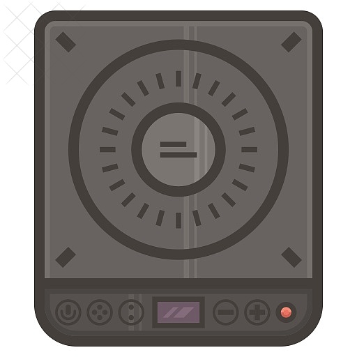 Digital, scale, tool, weight icon.