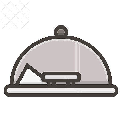 Plate, food, kitchen, serving icon.