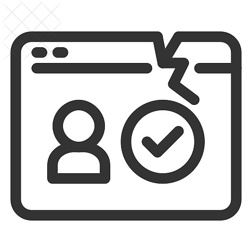 Breach, broken, gdpr, personal data icon.
