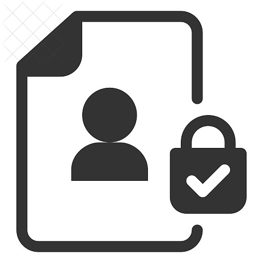 Gdpr, personal data, privacy, protection icon.