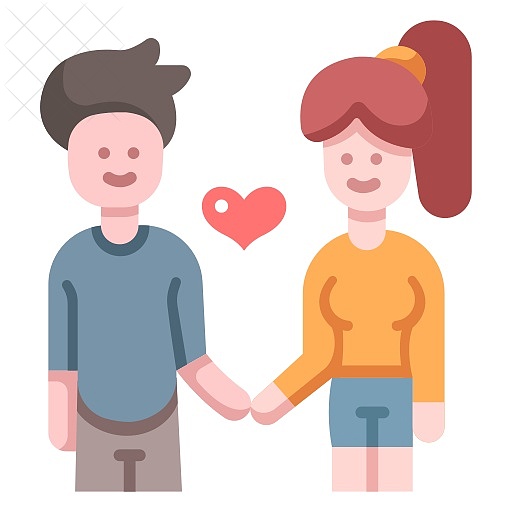 Couple, love, man, relationship, romantic icon.