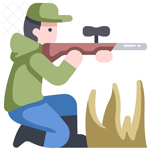 Forest, gun, hunt, hunter, outdoor icon.