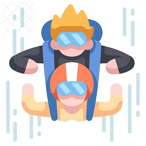 Extreme, parachute, parachuting, sky, skydive icon.