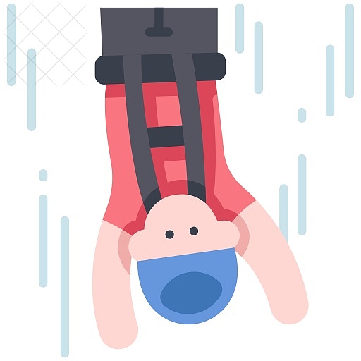 Adventure, bungee, bungy, extreme, fly icon.