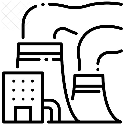 Energy, industrial, industry, nuclear, plant icon.