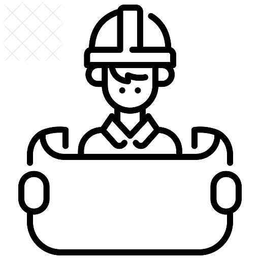Architect, construction, engineer, foreman, helmet icon.