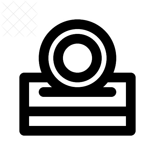 Bank, coin icon.