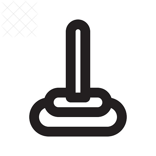 Bathroom, cleaning, mop icon.