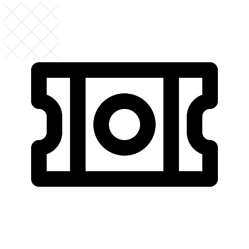 Basketball, ticket icon.