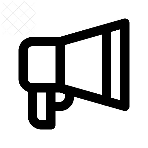 Basketball, megaphone icon.