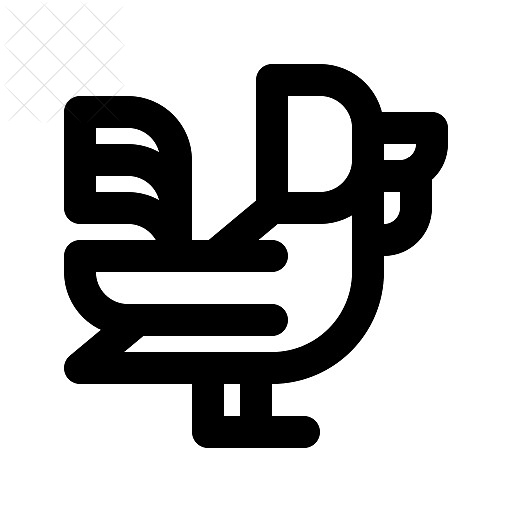 Birds, chicken icon.