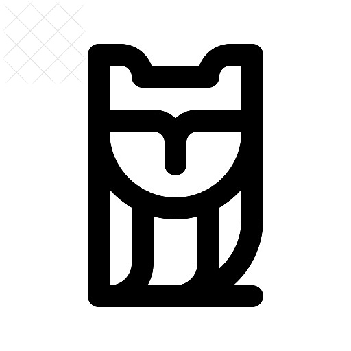 Birds, owl icon.