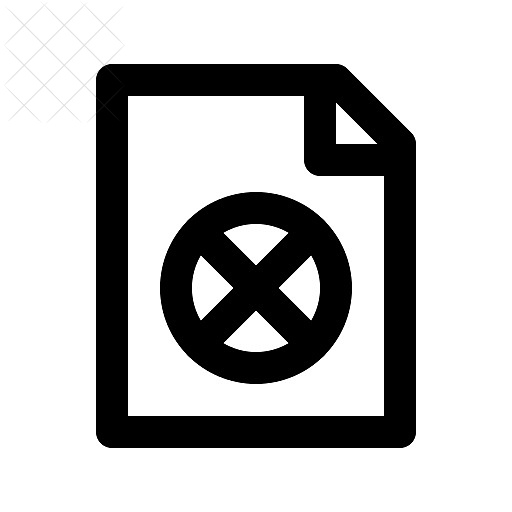 Decline, file, types icon.