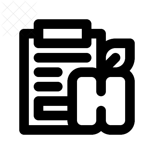 Fitness, meal, plan icon.