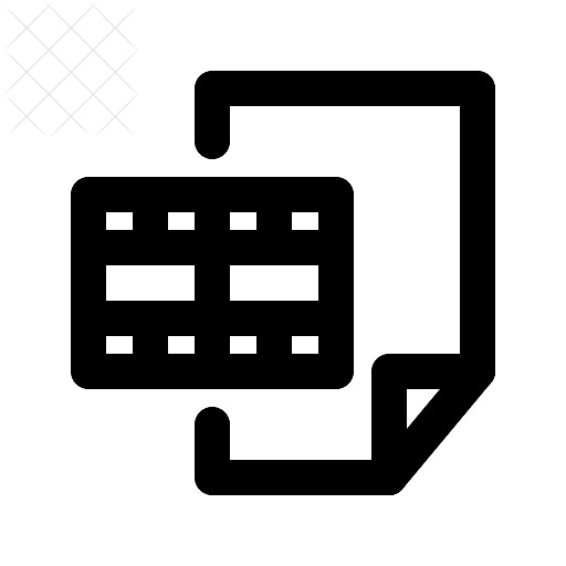 Film, list, video icon.