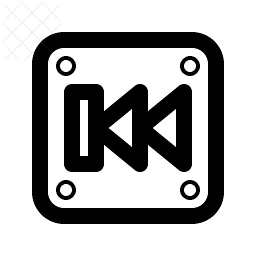 Reverse, video icon.