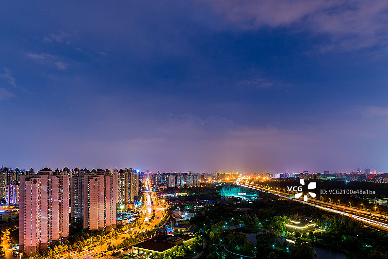 中国北京首都城市建筑夜景图片素材