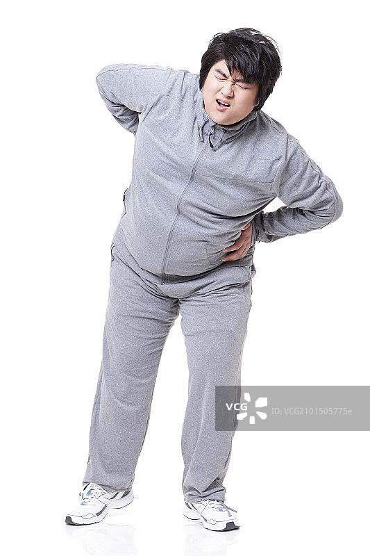 身体不适的胖子图片素材