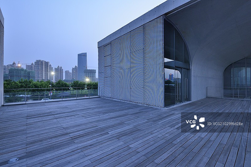 龙美术馆夜景图片素材