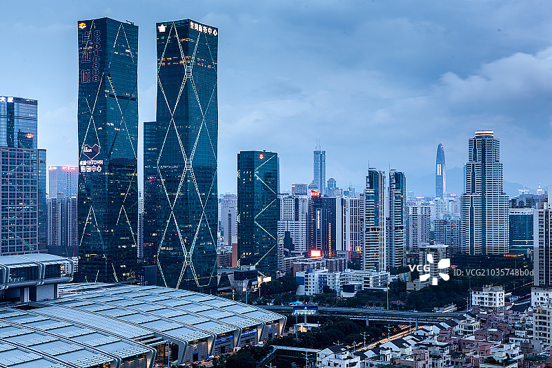 深圳会展中心夜景图片素材