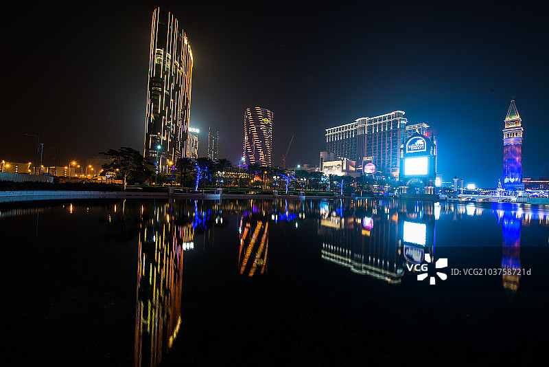 澳门酒店夜景图片素材