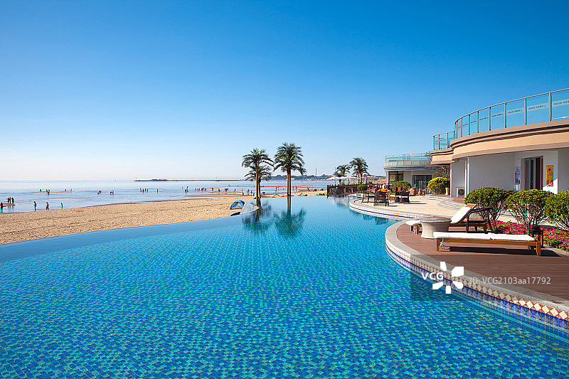 秦皇岛海边酒店图片素材