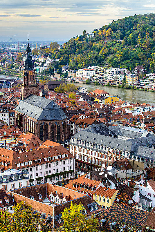 鸟瞰海德堡图片素材
