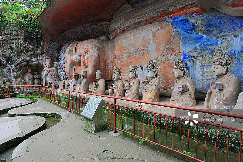 重庆大足石刻宝顶山石窟群图片素材