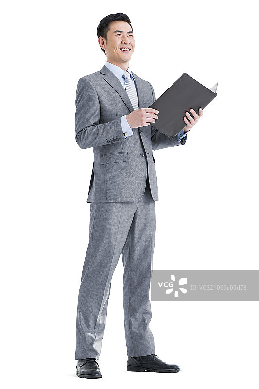 商务男士与文件图片素材