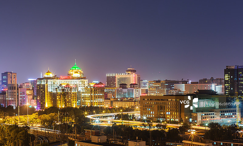 北京城市夜景图片素材