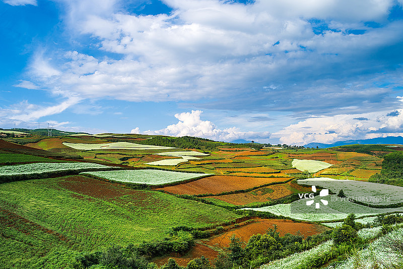 云南东川红土地自然风光图片素材