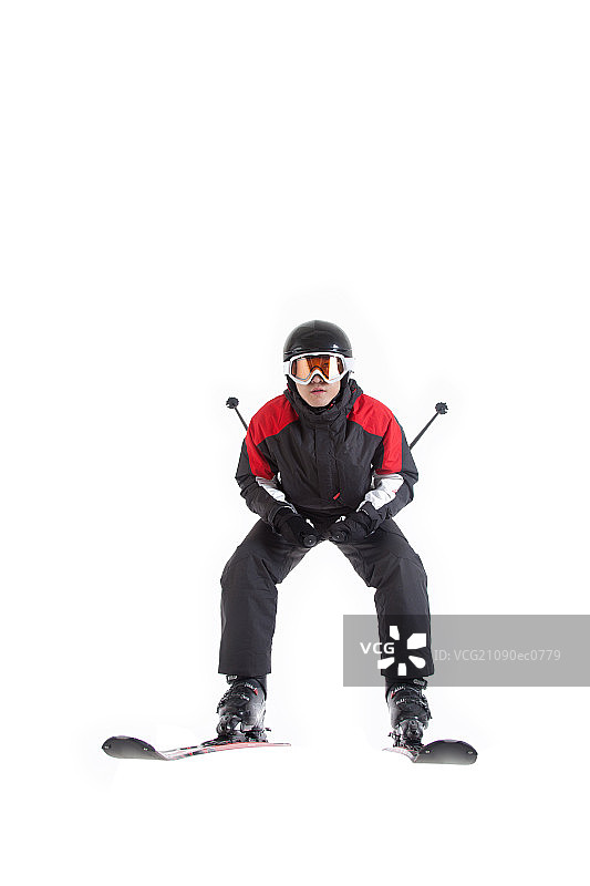 青年男子滑雪图片素材