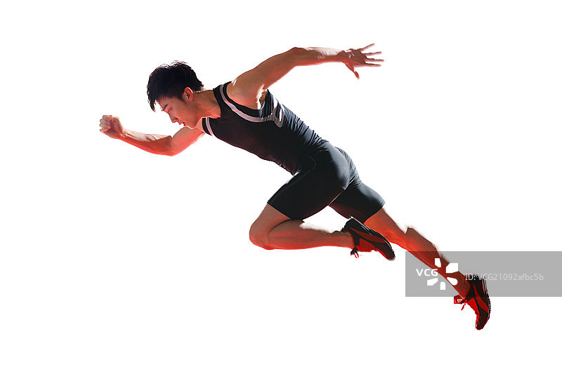 男运动员起跑图片素材